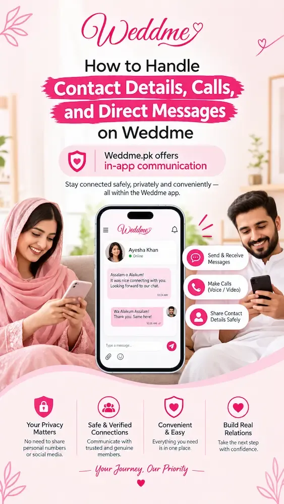 How to Handle Contact Details, Calls, and Direct Messages on Weddme
