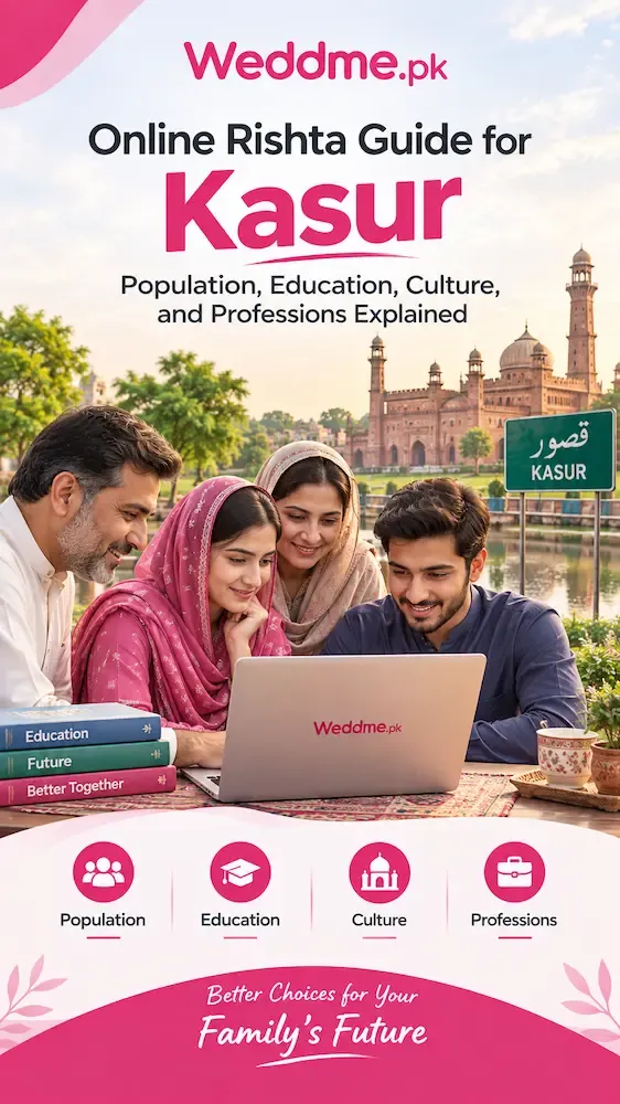 Online Rishta Guide for Kasur 2026: Population, Education, Culture, and Professions Explained