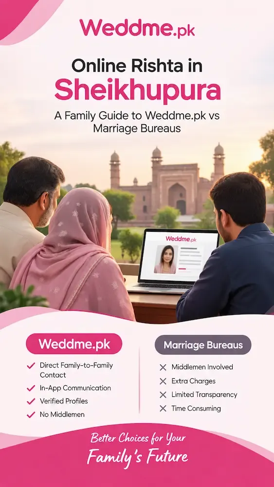 Online Rishta in Sheikhupura A Family Guide to Weddme.pk vs Marriage Bureaus