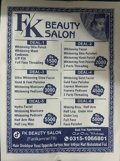 FK BEAUTY SALON FAISLABAD By Farahat Kamran