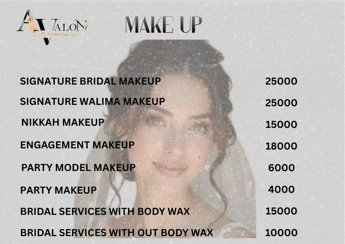 Avalon Beauty Salon makeup and styling work